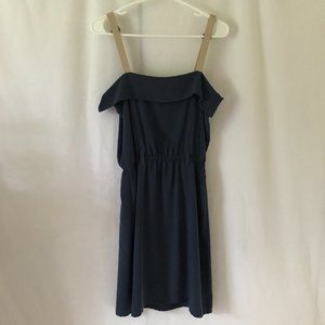 Zepeline Createur Navy Dress with Beige Straps
